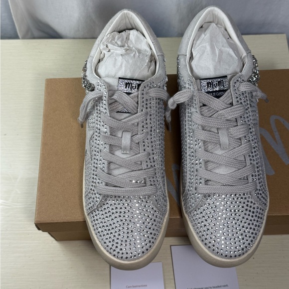 Mi.iM Goldie Rubber Sole Lace-up Rhinestone Star Sneakers  7.5 - Picture 2 of 9